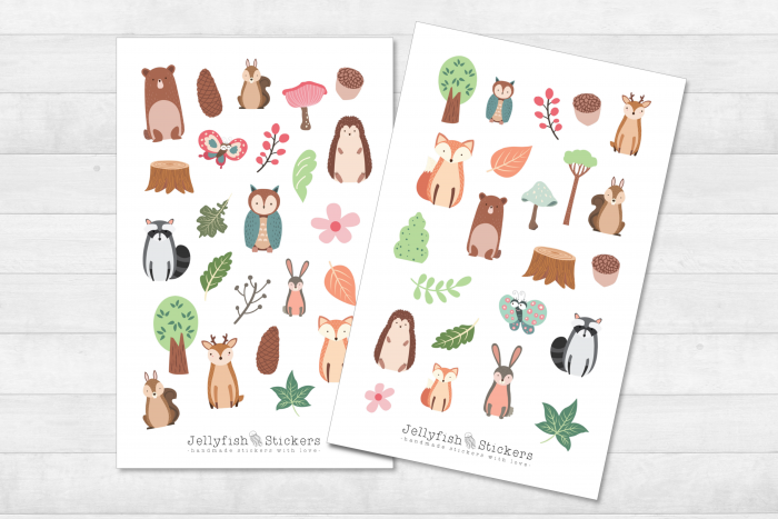 Waldtiere Sticker Set